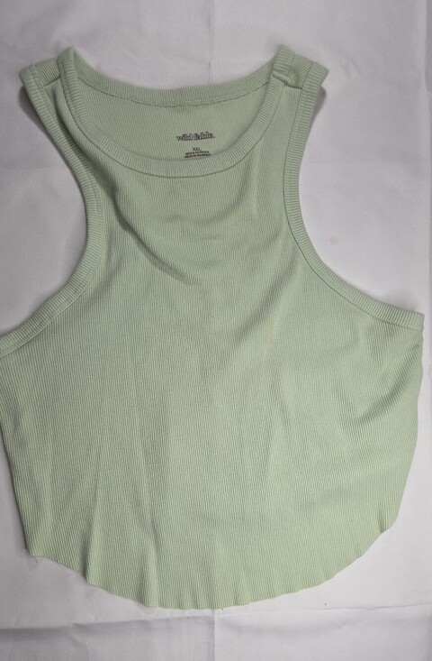 wild fable Tops - Wild Fable Sage Green Ribbed Cropped Tank Top Size XXL Rn 17730 Sku 0306